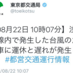 東京都交通局さん曰く、台風は京急線内で発生したらしいです。