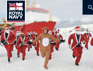 イギリス海軍のホームページが 完全にクリスマスモード｡