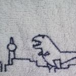 可愛かったからハンドタオルに刺繍しました。